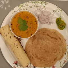 Rajasthani gatte ki subji A picture of Rajasthani gatte ki subji.