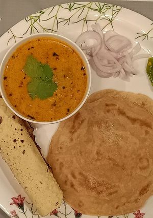 A picture of Rajasthani gatte ki subji.