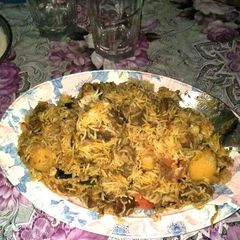 A picture of Beef Spicy Biryani.