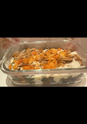 صورة لوصفة -فتة البطاطس والباذنجان اللذيذه😋🥔!