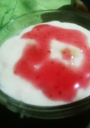 Una foto de Leche con sémola y trocitos de manzana