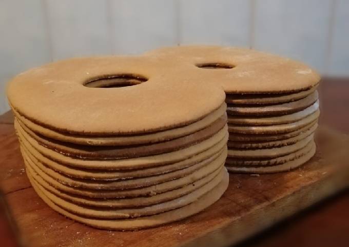 Коржи для торта песочные медовые, круглые, 2 шт по 400 г