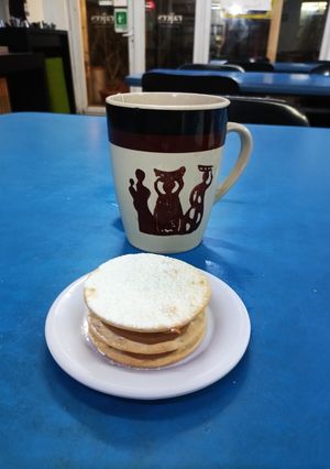 Una foto de Alfajores falso