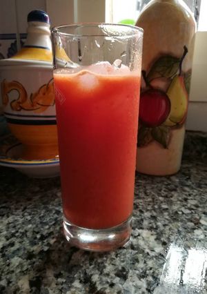 Una foto de Gazpacho con zanahoria
