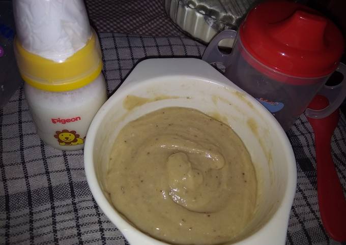 MPASI 6Bulan Pisang kurma keju susu