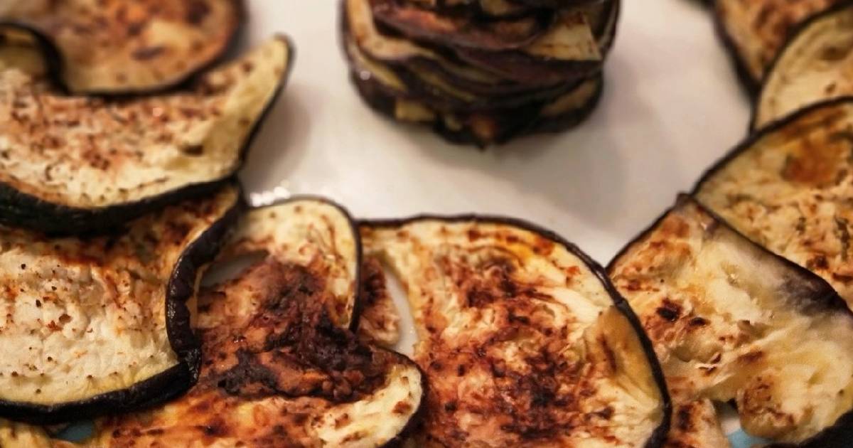 Aubergine chips / baingan bhaja / Pan Chips Recipe by Experimental