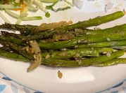 A picture of oven roasted asparagus
