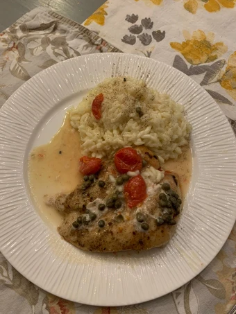 Easy Steps to Make Recipe Lemon and Caper Chicken Piccata w Lemon Risotto that is Delicious, Appealing}