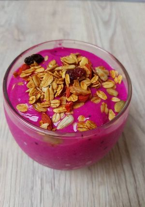 Foto resep Banana Berry Pitaya Smoothie