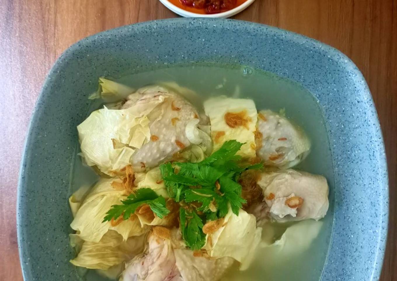 Sup ayam kembang tahu