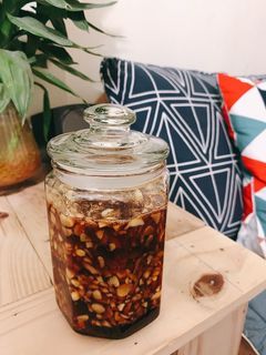 Hình của món Tỏi ngâm mật ong.