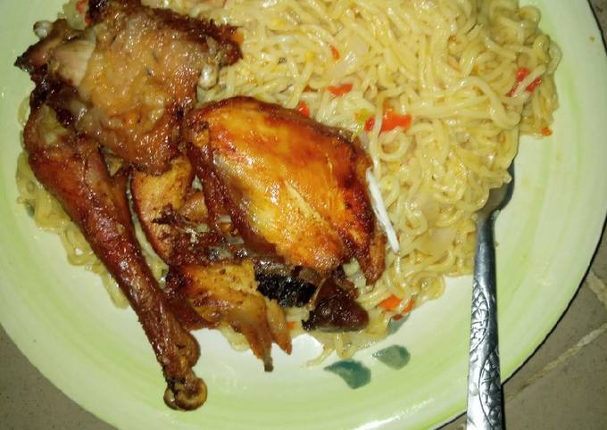 Indomie en fried chiken