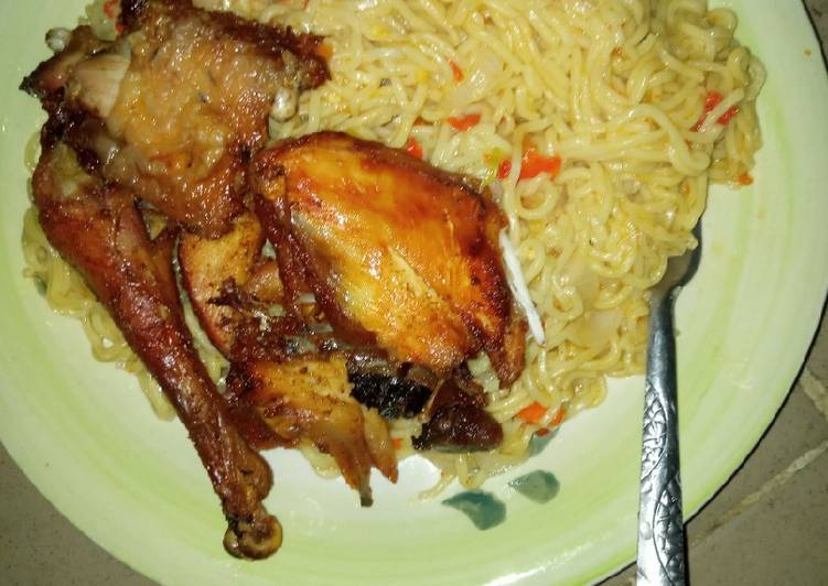 Simple Way to Make Ultimate Indomie en fried chiken
