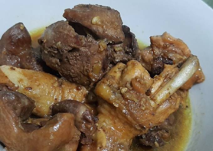 Semur daging & hati ampela ayam