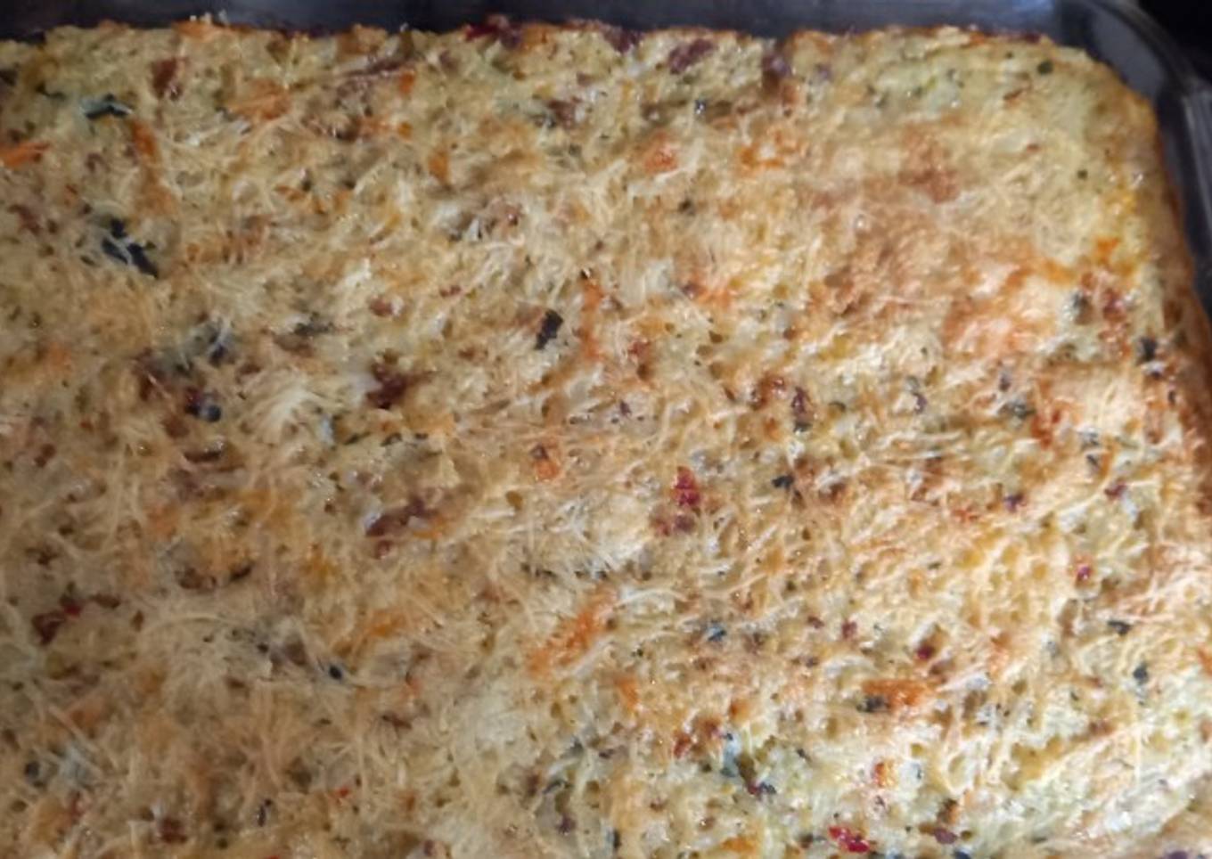 PASTEL DE ARROZ, VERDURAS Y CARNE