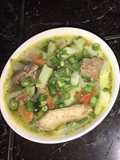 Sopa de menudos de pollo