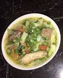 Sopa de menudos de pollo