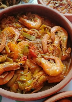 صورة لوصفة طاجن الجمبري الخطييير 🍤