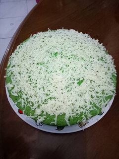 Foto resep Bolu kukus pandan keju simple.