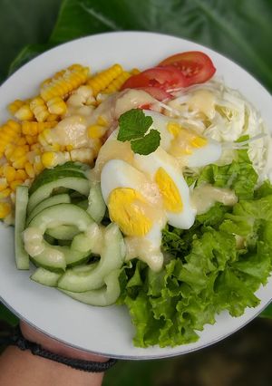 Foto resep Salad Sayur Telur Rebus