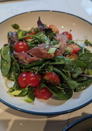 A picture of Honey & soy duck salad.
