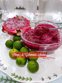 Gambar 👩🍳Pitaya & Calamansi Sorbet 🇻🇳