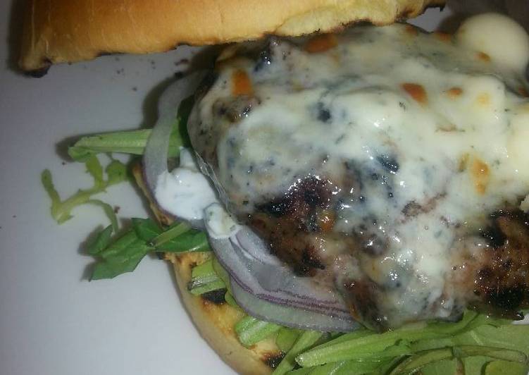 Recipe of Any-night-of-the-week Blue Lamb Burger