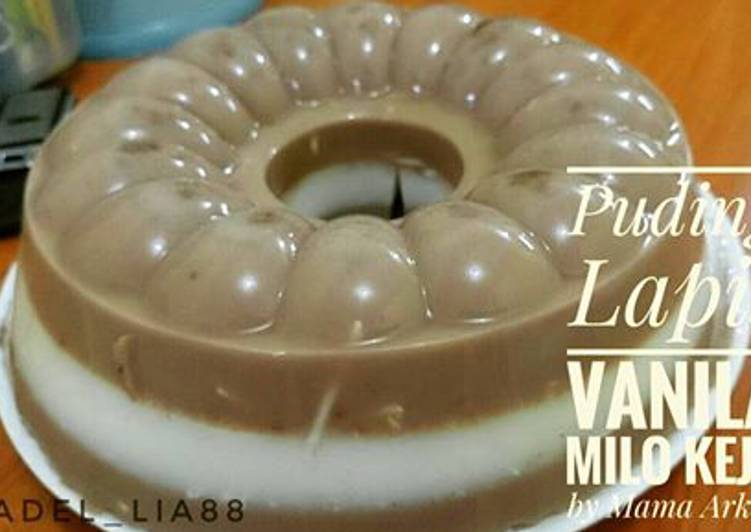 Bagaimana Membuat Puding  Lapis Vanilla Milo Anti Gagal
