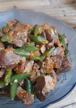 Foto resep Tumis ati ampela buncis pedas