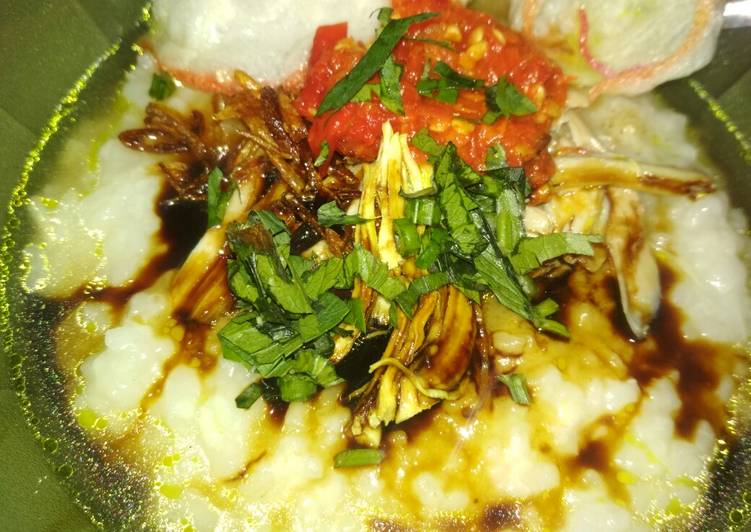 Bubur ayam kuah soto seadanya