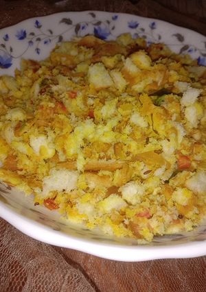 A picture of Bread upma.