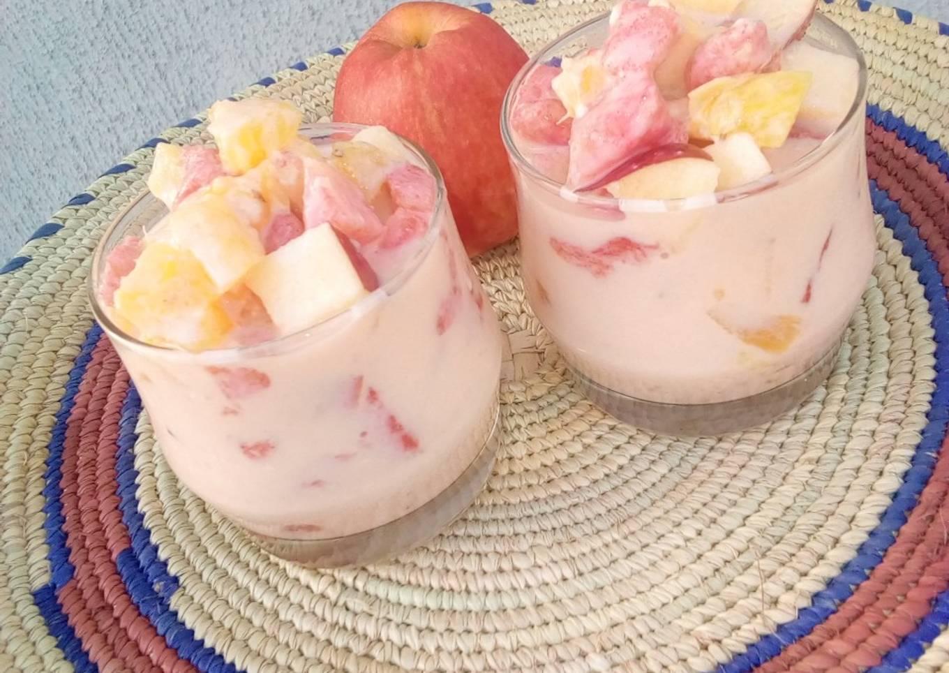 Indian custard fruits salad