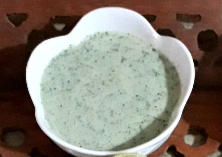 Recipe of Super Quick Homemade Dahi ka green raita