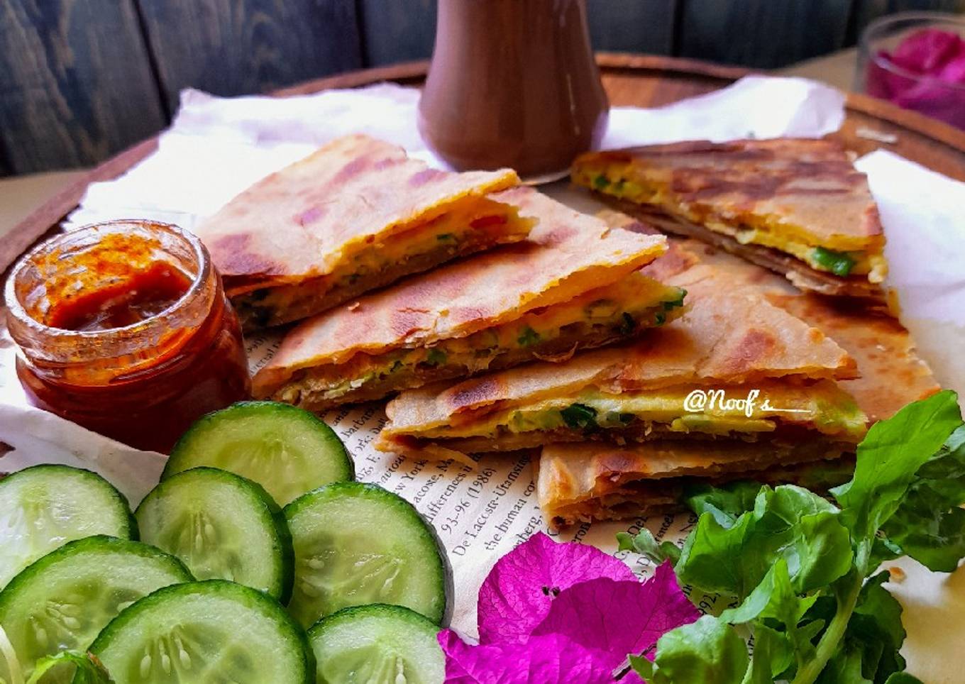 Quesadilla Chicken Taco with Homemade Tortilla