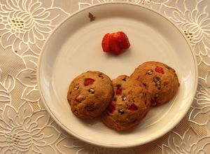 Hình của món Bánh quy dâu tây sô cô la.