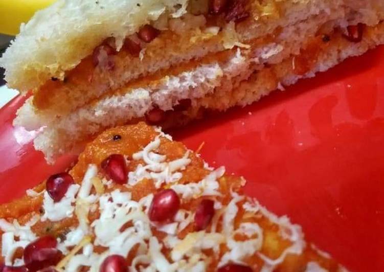 Paneer pomegranate sandwich