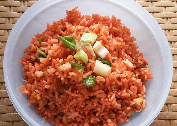 Cara Gampang Menyiapkan Nasi goreng merah Anti Gagal