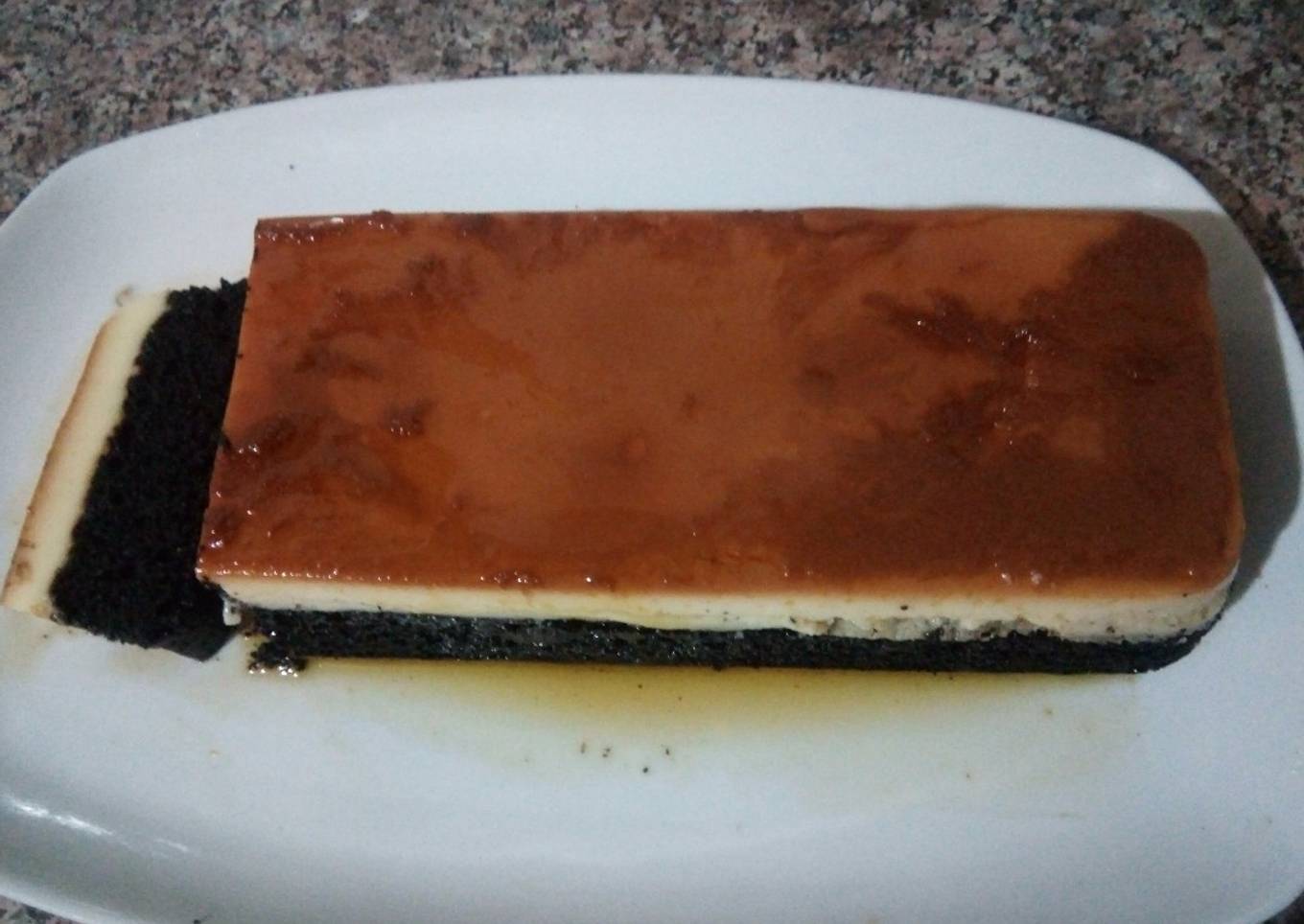 Cake au flan et au caramel