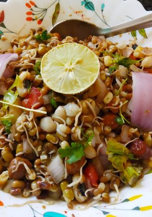 A picture of Mixed sprout chaat.