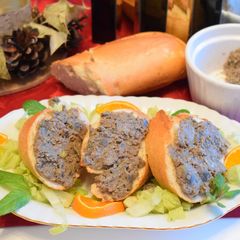 A picture of Champagne goose liver pate.