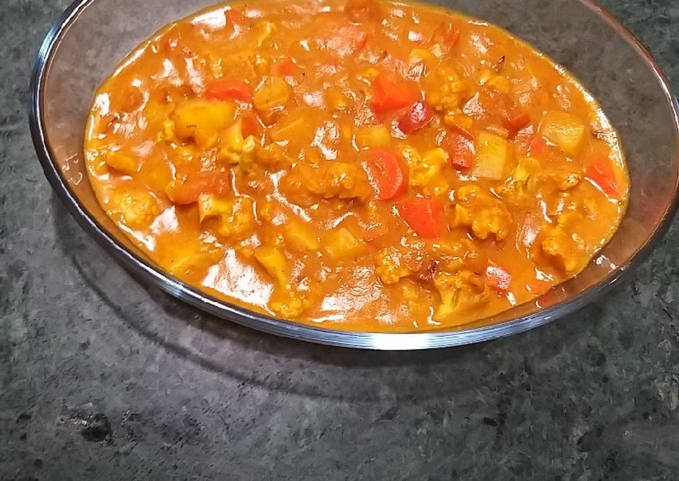 Kari sayur india (Indian vegetable curry)
