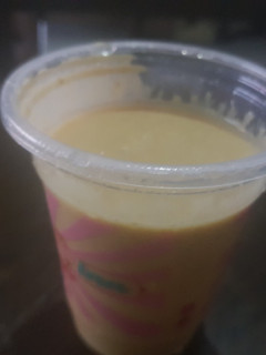 A picture of Banana peanut butter smoothie.
