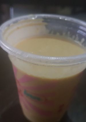 A picture of Banana peanut butter smoothie.