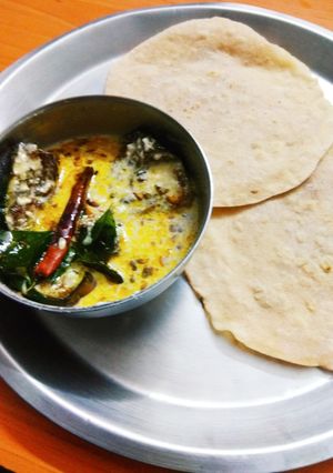 A picture of Baigan ka raita.