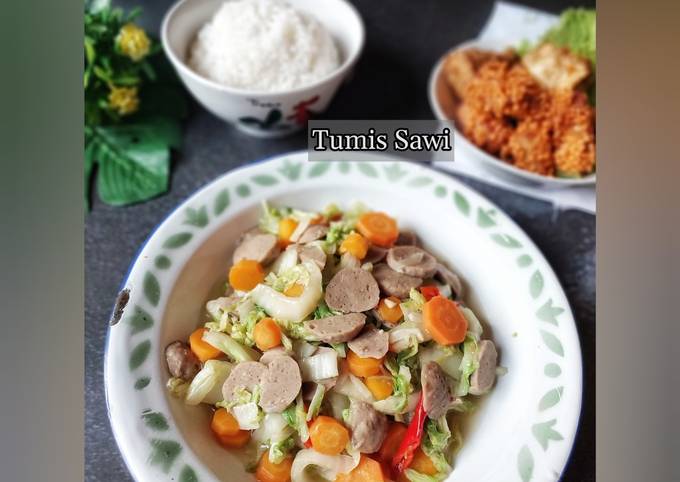 Resep Tumis Sawi Putih Bakso And Wortel Oleh Julie Kustianingsih Cookpad