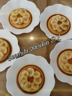 صورة لوصفة كريم كراميل بالموز🍮🍌🍌