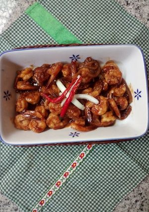 Foto resep Udang Mentega Saus Tiram Asam Manis