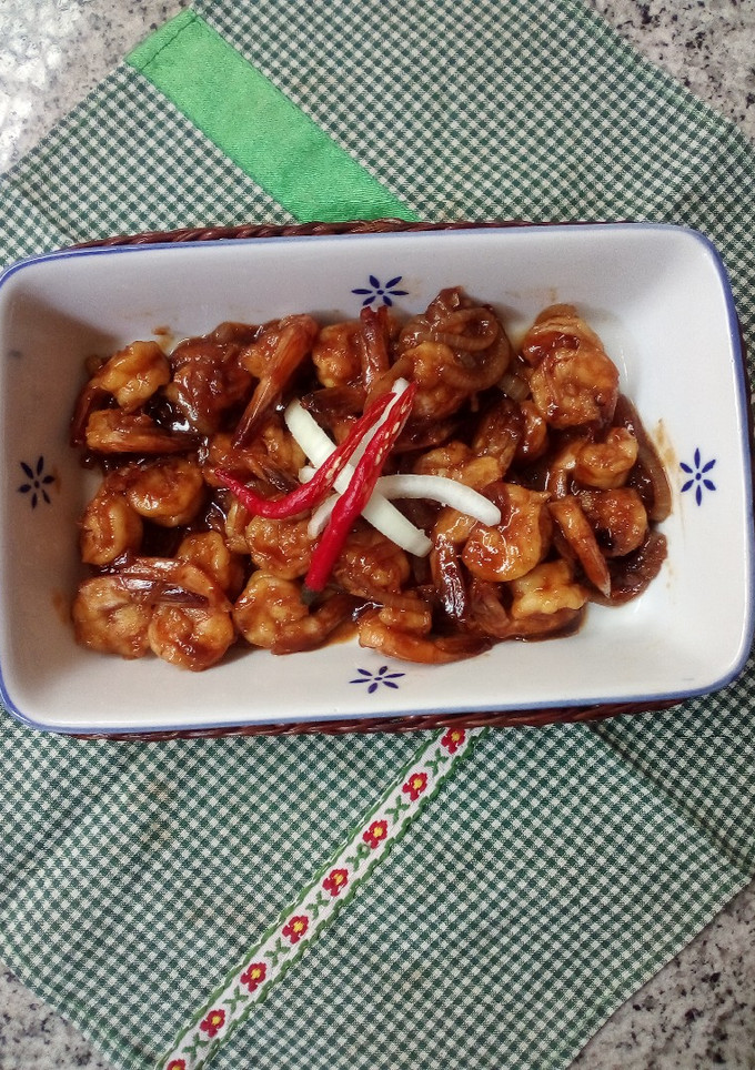 Foto resep Udang Mentega Saus Tiram Asam Manis