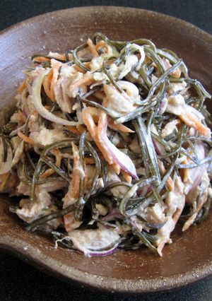 A picture of Kombu & Tuna Wasabi Mayo Salad.