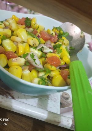 स्वीट कॉर्न मसाला चाट(sweet corn masala chaat masala recipe in hindi) रेसिपी मुख्य फोटो